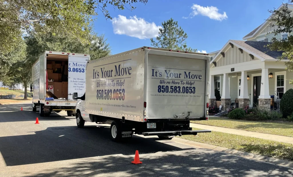 Professional Tallahassee Movers | It's Your Move truck park outside Panama City home